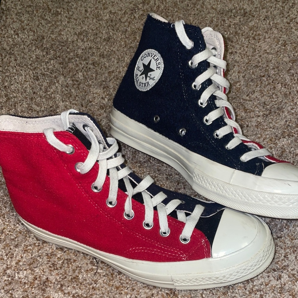 Converse High-Tops in Red and Black